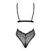 Сексуальное боди Obsessive Isabellia L/XL, с глубоким декольте, черное, фото №4 — секс шоп Украина, NO TABOO