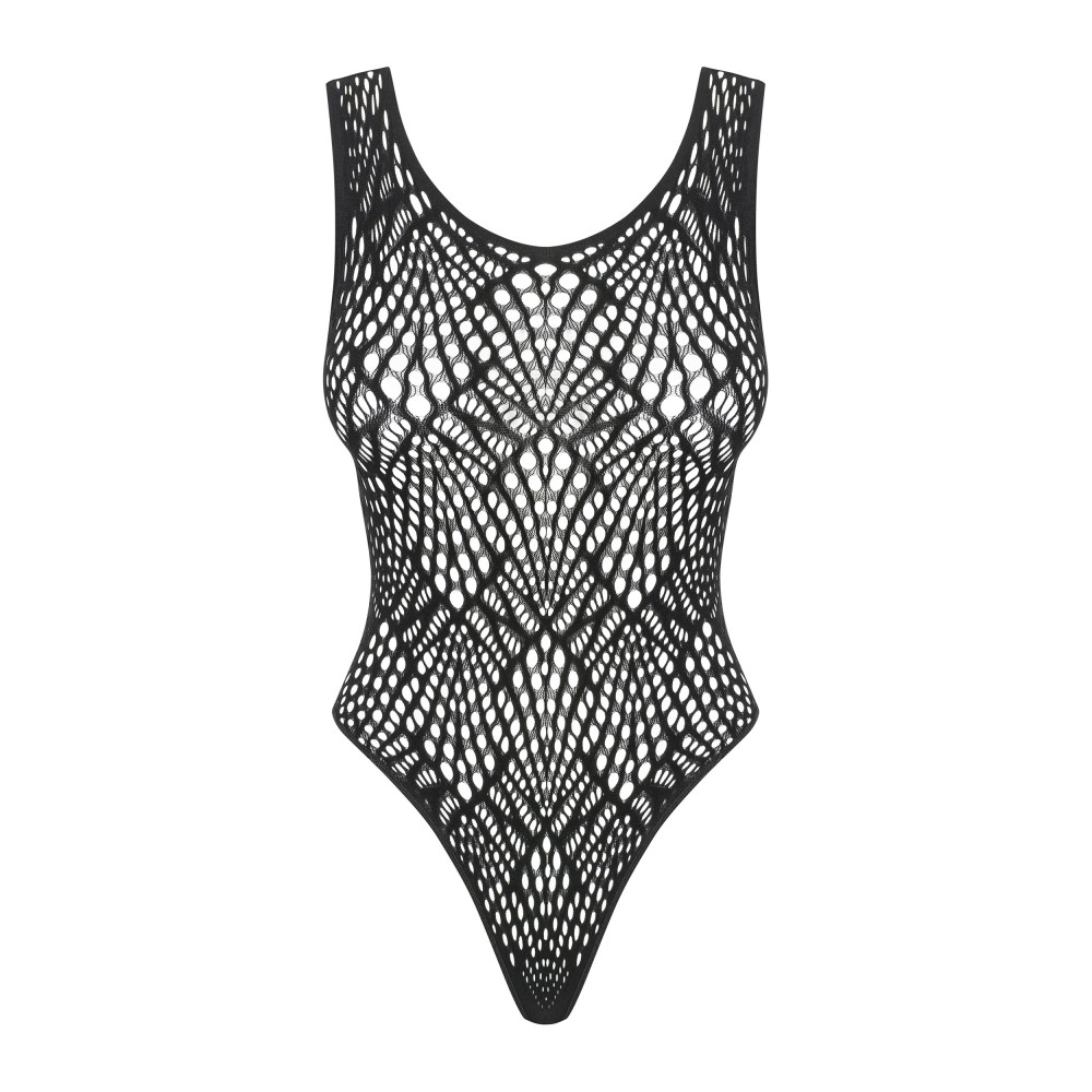 Эротичный боди Obsessive B127 XL/XXL, с вырезами, черное, фото №3 — секс шоп Украина, NO TABOO