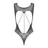 Эротичный боди Obsessive B127 XL/XXL, с вырезами, черное, фото №4 — секс шоп Украина, NO TABOO