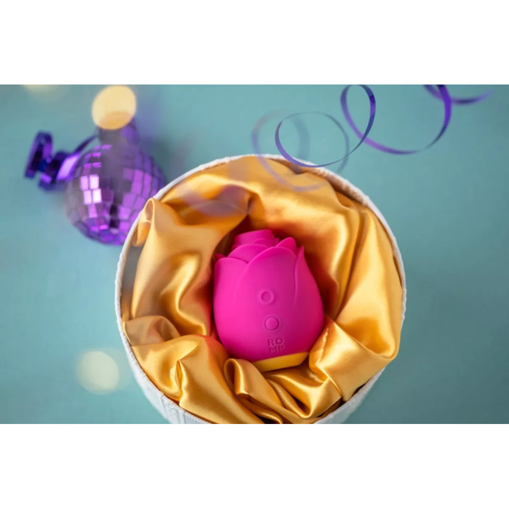 Вакуумный стимулятор клитора Romp Rose в виде розы, розовый фото №7 — секс игрушки: Украина, NO TABOO