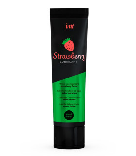 Лубрикант со вкусом клубники Intt Strawberry, на водной основе, 100 мл - No Taboo