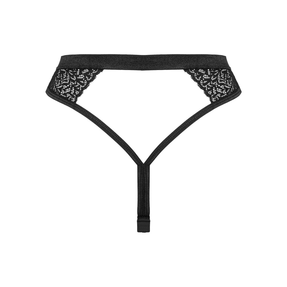 Еротичні стрінги Obsessive Yaskana M/L, мереживні, чорні, фото №4 — секс шоп Україна, NO TABOO