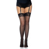  Чулки с кружевом One Size Alix Sheer Thigh High Stockings от Leg Avenue, черные, фото №5 — секс шоп Украина, NO TABOO