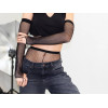 Перчатки в сеточку One Size Fishnet Arm Warmer Gloves от Leg Avenue, черные, фото №2 — секс шоп Украина, NO TABOO