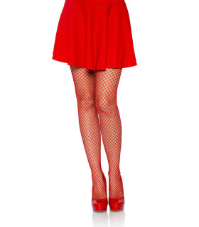 Колготки у сіточку One Size Gaia Spandex Net Industrial Tights від Leg Avenue, червоні - No Taboo
