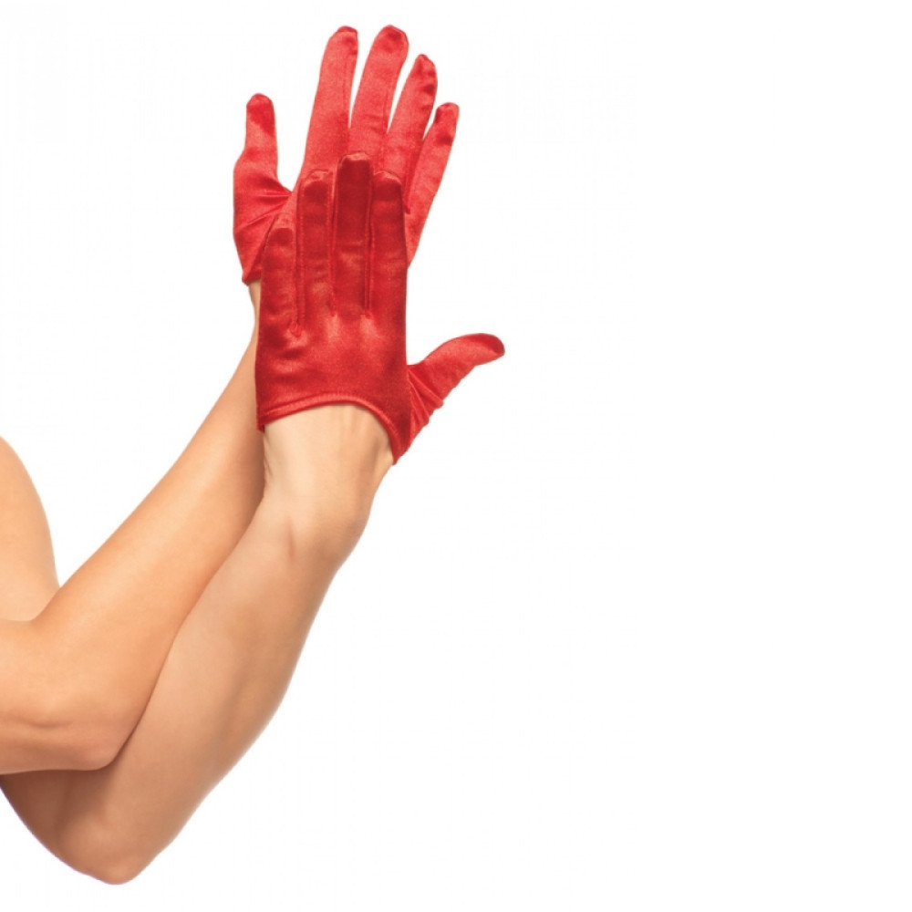 Перчатки сексуальные One Size Mini Cropped Satin Gloves от Leg Avenue, красные, фото №0 — секс шоп Украина, NO TABOO