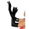 Перчатки сексуальные Leg Avenue, M, Stretchy Vinyl Opera Length Gloves виниловые, черные, фото №1 — секс шоп Украина, NO TABOO