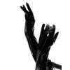 Перчатки сексуальные Leg Avenue, M, Stretchy Vinyl Opera Length Gloves виниловые, черные, фото №2 — секс шоп Украина, NO TABOO