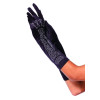 Перчатки со стразами Skeleton Bone Elbow Length Gloves от Rhinestone Leg Avenue, черные, фото №1 — секс шоп Украина, NO TABOO