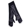 Перчатки со стразами Skeleton Bone Elbow Length Gloves от Rhinestone Leg Avenue, черные, фото №2 — секс шоп Украина, NO TABOO