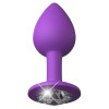 Анальная пробка с камнем Her Little Gem S от Pipedream, фиолетовая, 7.2 х 2.8 см фото №1 — секс игрушки: Украина, NO TABOO