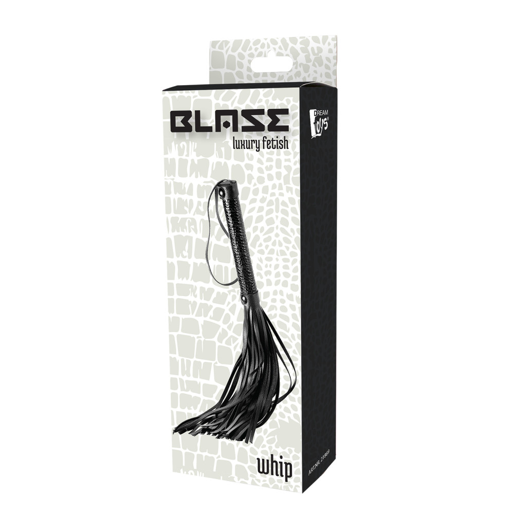Флогер с текстурированной ручкой Blaze Dream Toys, черный, фото №2 — секс шоп Украина, NO TABOO