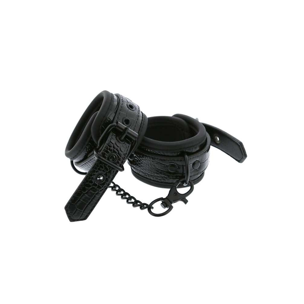 Наручники с тиснением Blaze Dream Toys, черные, фото №4 — секс шоп Украина, NO TABOO