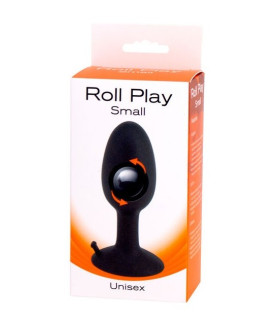 Анальная пробка со смещенным центром тяжести Seven Creations Roll Play, черная, 8 х 2.6 см - No Taboo