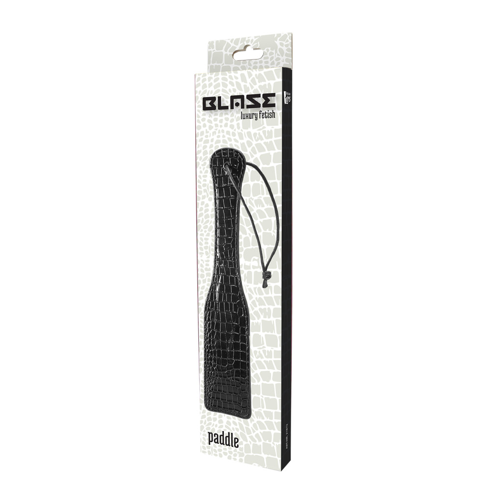 Пэдл Dream Toys Blaze с имитацией крокодиловой кожи, черный, 32 х 6 см, фото №2 — секс шоп Украина, NO TABOO