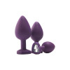 Набор анальных пробок с кристаллами Dream Toys Flirts, фиолетовые фото №4 — секс игрушки: Украина, NO TABOO