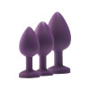 Набор анальных пробок с кристаллами Dream Toys Flirts, фиолетовые фото №5 — секс игрушки: Украина, NO TABOO