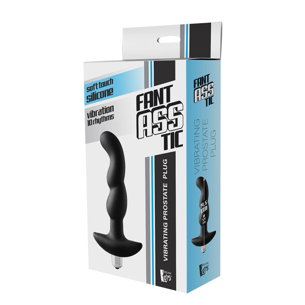 Массажер простаты с вибрацией Dream Toys FantASStic, черный, 14.5 х 3.5 см фото №2 — секс игрушки: Украина, NO TABOO