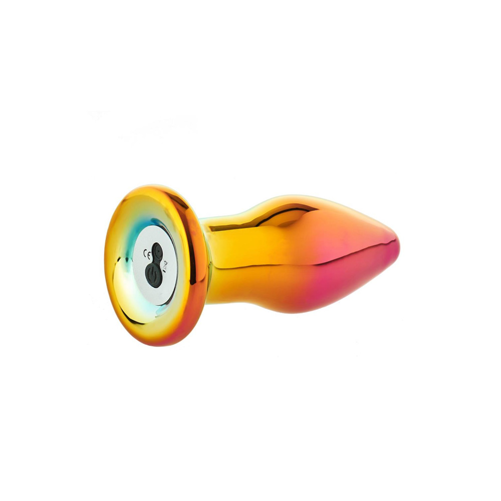 Анальная пробка с вибрацией Glamour Glass Dream Toys, стеклянная, разноцветная, 11 х 3.8 см фото №4 — секс игрушки: Украина, NO TABOO