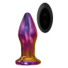 Анальная пробка с вибрацией Glamour Glass Dream Toys, стеклянная, разноцветная, 11 х 3.8 см фото №1 — секс игрушки: Украина, NO TABOO
