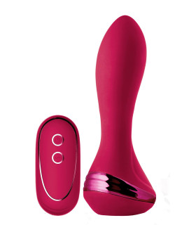 Надувная анальная пробка с вибрацией Sparkling Isabella от Dream Toys, розовая, 13.6 х 3.5 см - No Taboo