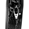 Ошейник с поводком Blaze Croco от Dream Toys, черного цвета, фото №4 — секс шоп Украина, NO TABOO