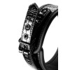 Ошейник с поводком Blaze Croco от Dream Toys, черного цвета, фото №6 — секс шоп Украина, NO TABOO