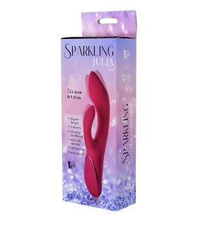Вибратор-кролик с функцией колебаний Sparkling Julia от Dream Toys, розовый, 21 х 4 см - No Taboo