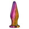 Анальная пробка с вибрацией Glamour Glass от Dream Toys, из стекла, разноцветная, 12.5 х 2.6 см фото №3 — секс игрушки: Украина, NO TABOO
