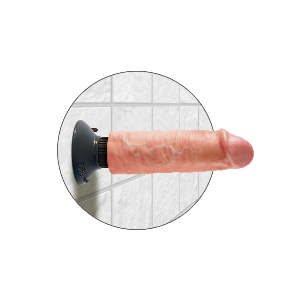 Вибратор реалистичный на присоске King Cock, бежевый, 16 х 4.8 см фото №5 — секс игрушки: Украина, NO TABOO