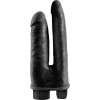 Вибратор двойной реалистичный King Cock, на присоске, черный фото №3 — секс игрушки: Украина, NO TABOO