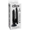 Вибратор двойной реалистичный King Cock, на присоске, черный фото №1 — секс игрушки: Украина, NO TABOO