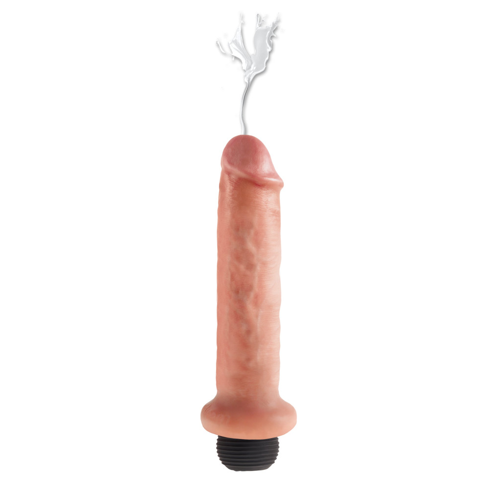 Фаллоимитатор реалистичный с эякуляцией King Cock Squirting, бежевый, 22 х 5 см фото №2 — секс игрушки: Украина, NO TABOO