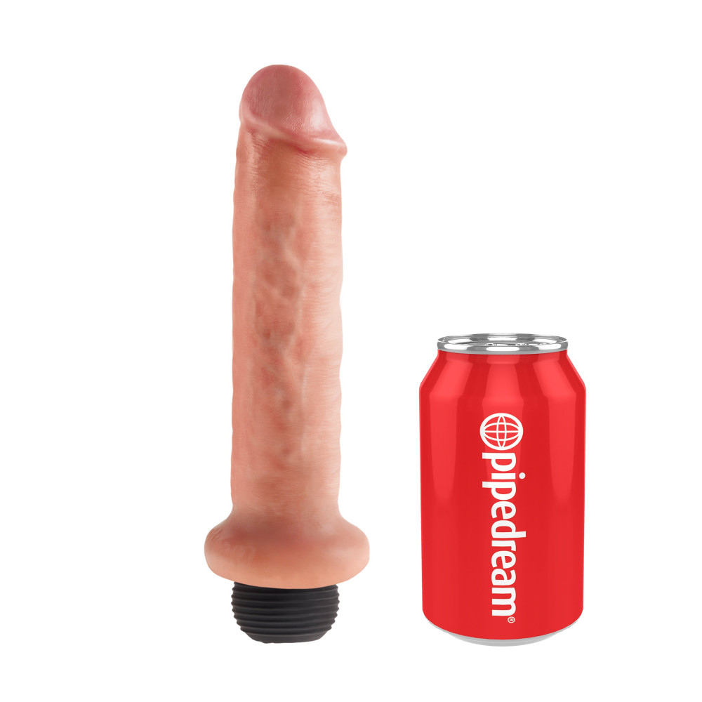 Фаллоимитатор реалистичный с эякуляцией King Cock Squirting, бежевый, 22 х 5 см фото №4 — секс игрушки: Украина, NO TABOO