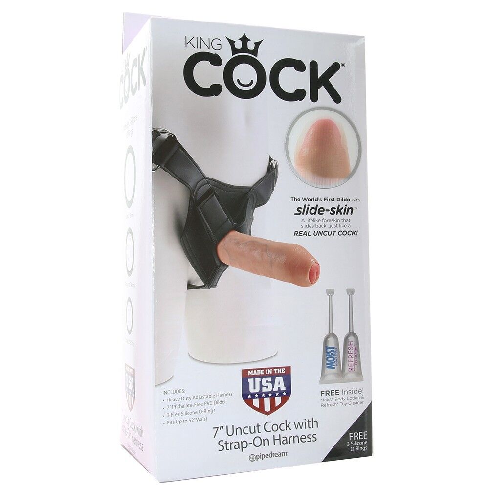 Страпон с ременной системой Pipedream King Cock, бежевый, 19 х 4.5 см фото №0 — секс игрушки: Украина, NO TABOO