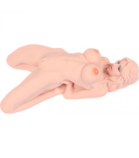 Мастурбатор реалистичный кукла с вибрацией Kokos Veronia, c двумя рабочими отверстиями, из киберкожы - No Taboo