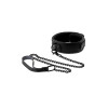 Ошейник с поводком BLAZE COLLAR AND CHAIN BLACK, фото №1 — секс шоп Украина, NO TABOO