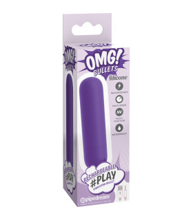 Вибропуля OMG! Bullets #Play, фиолетовая, 8 х 2 см - No Taboo