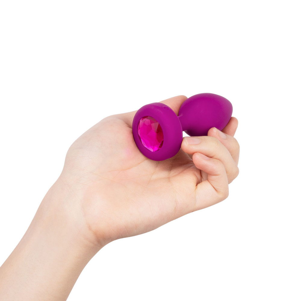 Анальная пробка с вибрацией B-Vibe, силиконовая, розовая, 9.8 х 3.7 см фото №5 — секс игрушки: Украина, NO TABOO