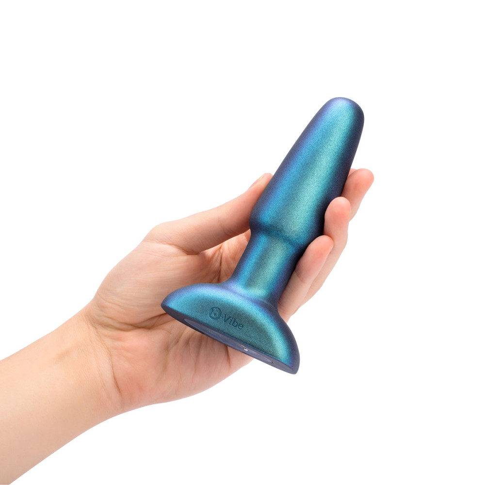 Анальная пробка с вибрацией и имитацией римминга B-Vibe Rimming 2, зеленая, 15 х 3.8 см фото №5 — секс игрушки: Украина, NO TABOO