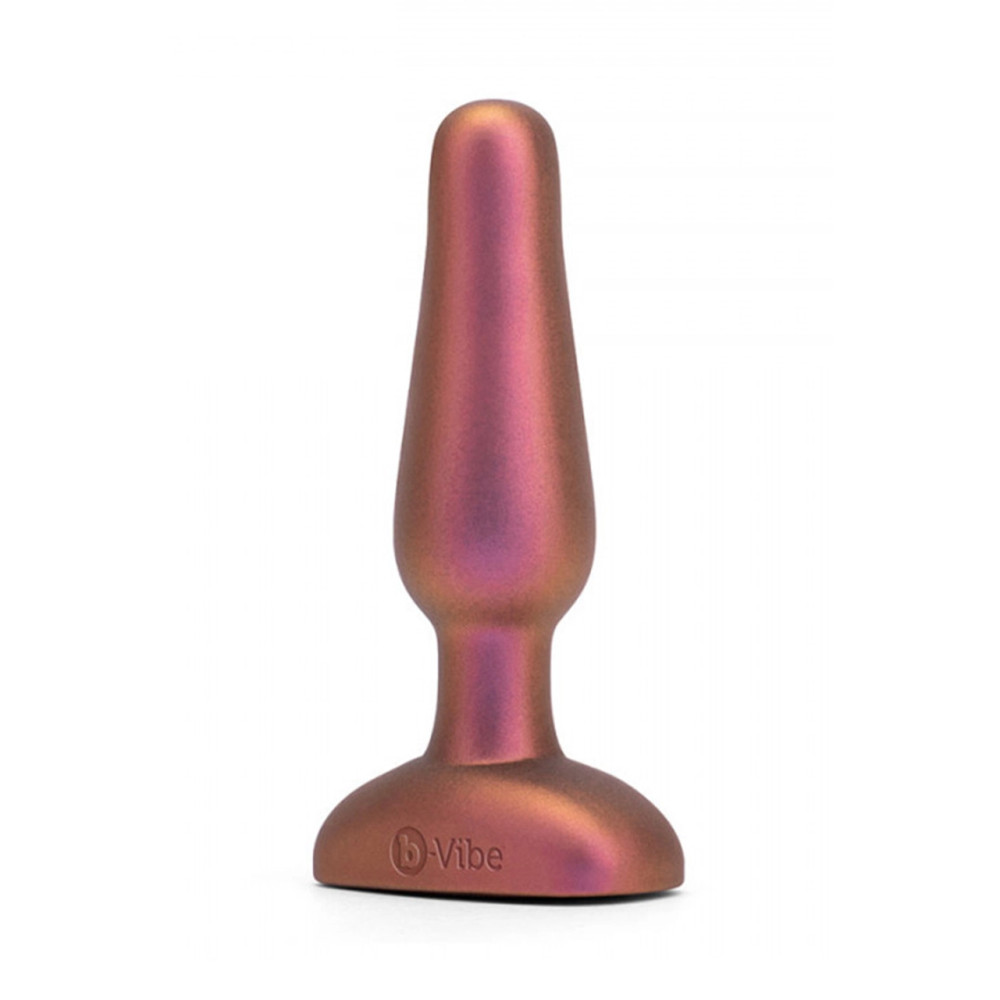 Анальная пробка с вибрацией B-Vibe Novice Plug, фиолетовая, 8.5 х 2.5 см фото №4 — секс игрушки: Украина, NO TABOO