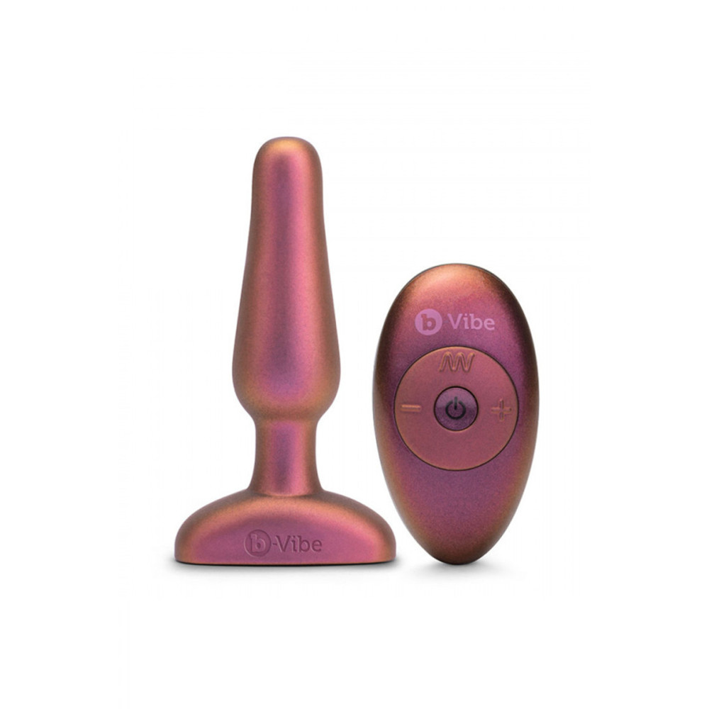 Анальная пробка с вибрацией B-Vibe Novice Plug, фиолетовая, 8.5 х 2.5 см фото №0 — секс игрушки: Украина, NO TABOO