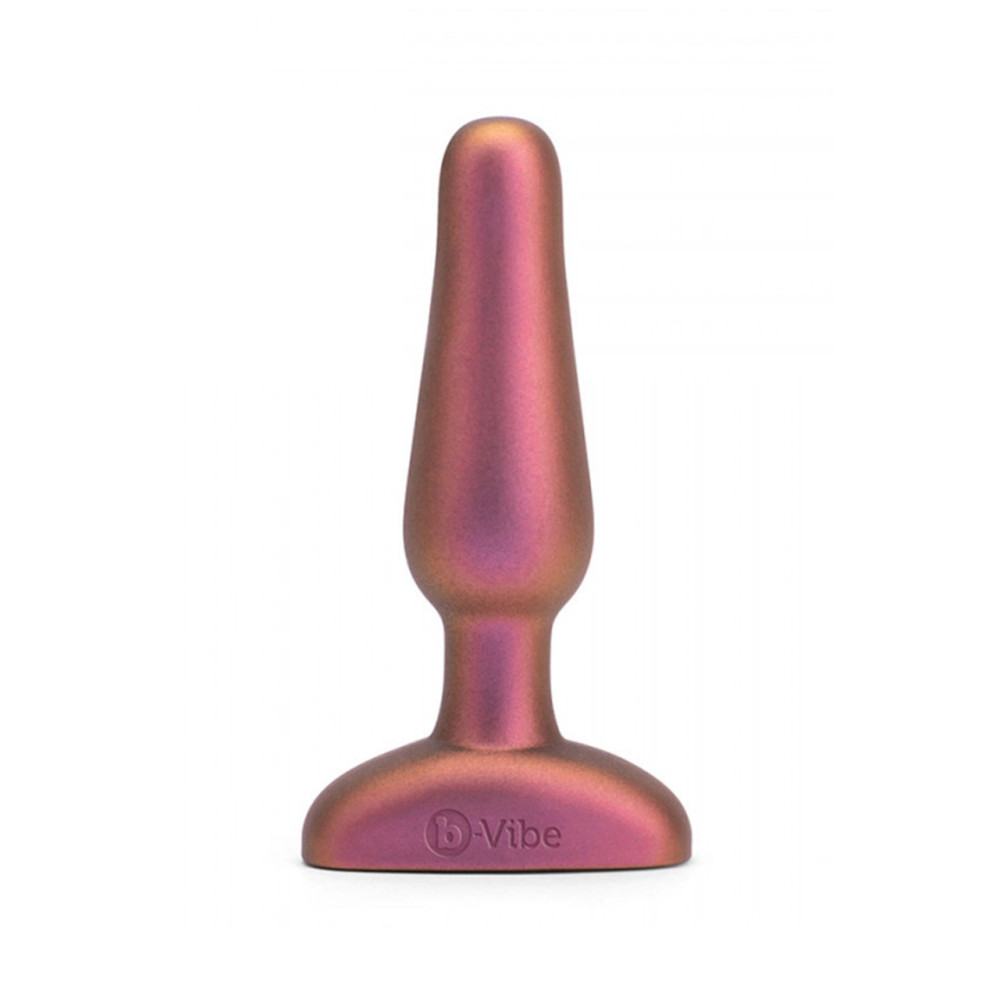 Анальная пробка с вибрацией B-Vibe Novice Plug, фиолетовая, 8.5 х 2.5 см фото №5 — секс игрушки: Украина, NO TABOO