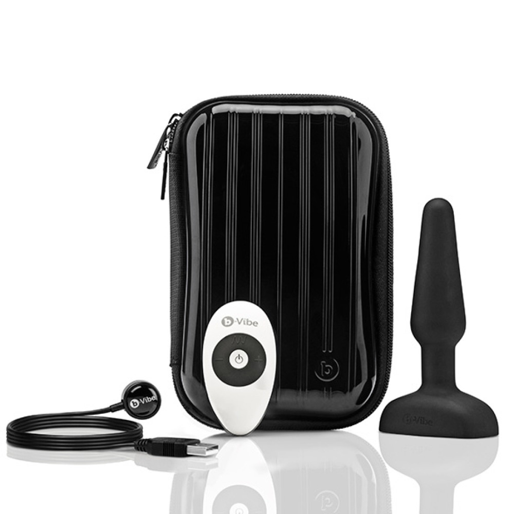 Анальная пробка с вибрацией B-Vibe Trio, с пультом дистанционного управления, черная, 13.5 х 3 см фото №8 — секс игрушки: Украина, NO TABOO