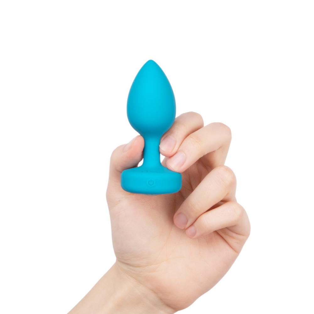 Анальная пробка с вибрацией B-Vibe, силиконовая, синяя, 9.8 х 3.7 см фото №5 — секс игрушки: Украина, NO TABOO