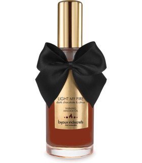 Согревающее массажное масло для поцелуев Light My Fire от Bijoux Indiscrets, с ароматом и вкусом шоколада и апельсина, 100 мл - No Taboo