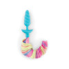 Анальный хвостик единорога b-Vibe — Unicorn Plug Set, с вибрацией, разноцветный, 11.5 х 3.8 см фото №1 — секс игрушки: Украина, NO TABOO