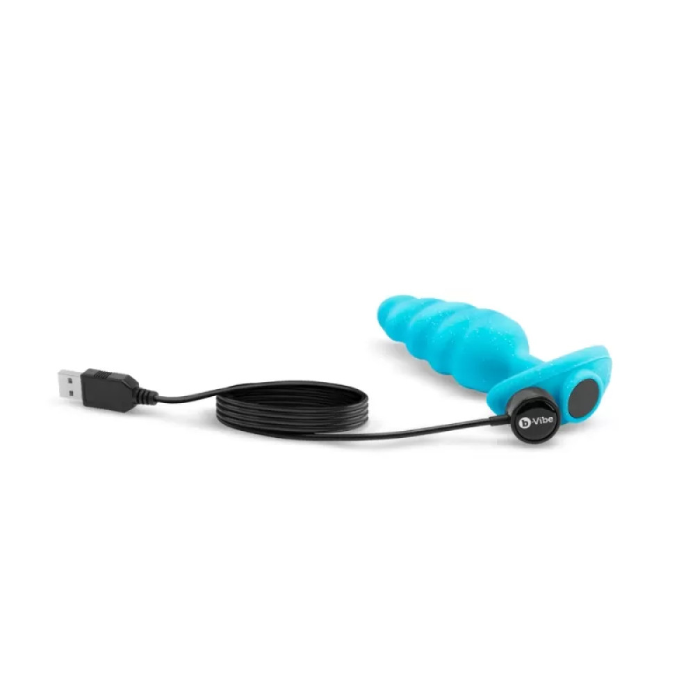 Анальный хвостик единорога b-Vibe — Unicorn Plug Set, с вибрацией, разноцветный, 11.5 х 3.8 см фото №5 — секс игрушки: Украина, NO TABOO