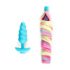 Анальный хвостик единорога b-Vibe — Unicorn Plug Set, с вибрацией, разноцветный, 11.5 х 3.8 см фото №4 — секс игрушки: Украина, NO TABOO