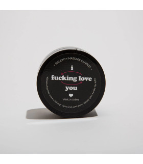 Массажная свечаI Fucking Love You Kama Sutra, 50 г, с ароматом ванильного крема - No Taboo